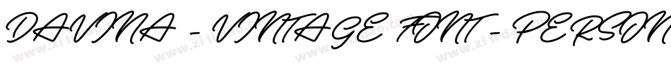 DAVINA - VINTAGE FONT - PERSONAL USE字体转换